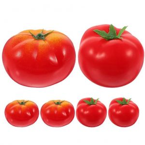 6pcs tomate artificielle Photo Props Fausse tomate Modèle Mousses Plastique Tomate Légumes Artificiels Photographie Accessoires 84x8x8cm - Neuf