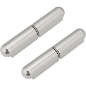Lot de 2 paires de charnières à souder en acier inoxydable - 80 mm - Bande de soudure mâle vers femelle - Pour porte de maison, porte et fenêtre - Neuf