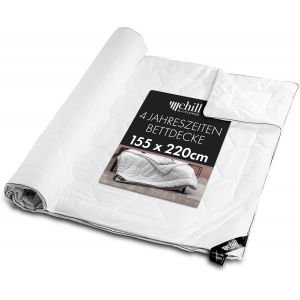 All-Season Duvet,155 X 220 Cm,155 X 220 Cm,2-In-1,All Seasons,155 X 220 Cm,Breathable,Washable And Vegan,Duo,With Sleep Comfort Bar,Filling 630 G And - Neuf