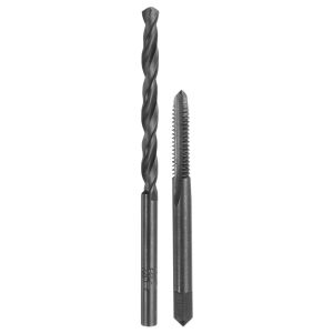 YEMAESRE-Ensemble De Tarauds Et Forets,1 Pièce M5 X 1 Taraud À Filetage Droit Et 1 Foret Hélicoïdal De 4 Mm,Kit D'Outils De Taraudage Hss-6542 En Oxyde Noir - Neuf