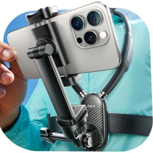 CMJAAGUR-Support De T&eacute;l&eacute;phone Tour De Cou [2025 Am&eacute;lior&eacute; N&deg;1] Support De T&eacute;l&eacute;phone Pour T&eacute;l&eacute;phone Avec Enregistrement Vid&eacute;o Cam&eacute;ra Pov Compatible Avec Iphone Samsung 4-11 Cm, T&eacute;l&eacute;phones Akaso/Gop[M383] - Neuf