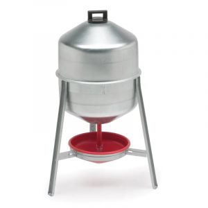 Abreuvoir Poules Et Volailles M&eacute;tal Galvanis&eacute; 30 L Sur Pieds &Agrave; L'unit&eacute; - Neuf