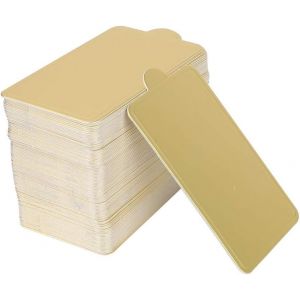 Checarzhn--No1-100 Pcs Mini Plateaux À Gâteaux, Base De Gâteaux Cupcake Rectangulaires En Papier Doré Pour Mousse Biscuits Desserts, Décorative Assiettes Desserts Affichage Pour Fête Anniversaire(S) - Neuf