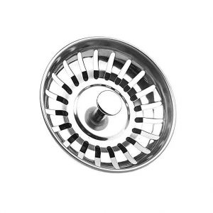 Bouchon de crépine d'évier de cuisine en acier inoxydable épais, diamètre du trou : 78 mm - Neuf