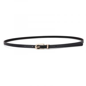 Une Ceinture Fine Noire Pour Femme, Ceinture En Cuir De 105 Cm Avec Boucle À Aiguille En Alliage, Utilisée Pour Les Pantalons, Les Jeans Et Les Robes - Neuf