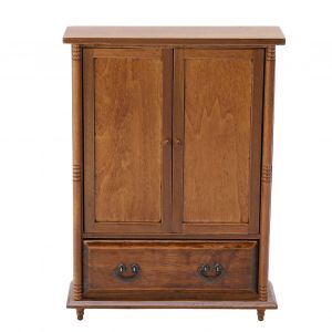 Armoire Miniature Pour Maison De Poupee, Echelle 1/12, Meubles Vintage En Bois, Jouets Pour Enfants - Neuf