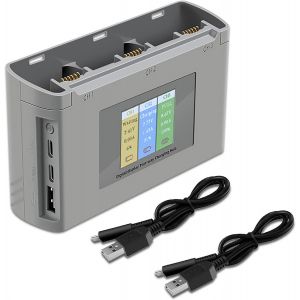 Kuwj-Chargeur De Batterie &Agrave; &Eacute;cran Lcd Usb Charge Bidirectionnelle Chargeur Intelligent Hub Station De Charge De Batterie Pour Dji Mini 2 Mini Se Drone - Neuf