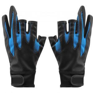 1 Paire De Gants De Peche Antiderapants A 3 Doigts Coupes, Equipement De Sport Pour La Peche En Plein Air - Neuf