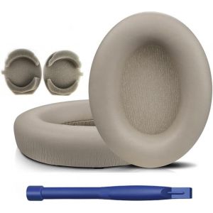 KAL-Mousse Coussin Coussinets De Rechange Pour Casque Sony Wh-0Xm3 (Wh1000Xm3), Coussinets En Cuir Protéiné Plus Doux, Mousse À Mémoire De Forme, Épaisseur Ajoutée (Couleur Dorée) - Neuf