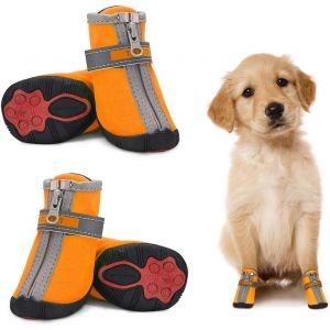 Paires De Chaussures Imperméables Pour Petits Chiens, Antidérapantes Et Réfléchissantes - Neuf