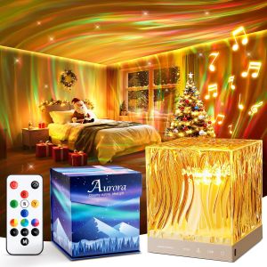 Veilleuse Musicale Et Lumineuse, Bluetooth+15 Bruit Blanc Veilleuse Lampe Chevet, 360 Effets Lumineux Lampe De Chevet Chambre,Projecteur Led Lumineux Prise Electrique Deco Chambre - Neuf