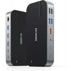 acdsgd-Station d'accueil USB C 3 HDMI, 16 en 1 pour Ordinateur Portable, Deux &eacute;crans, avec USB A/C 3.1, USB 3.0/2.0, 100 W PD, Ethernet, Audio et Microphone, SD et MicroSD pour Lenovo MacBook - Neuf