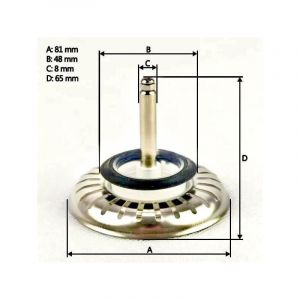 Bonde Excentrique Pour &eacute;vier De Cuisine - &eacute;vacuation De 3 1/2'' = Diam&egrave;tre De La Bonde : Environ 81 Mm (133.0005.611) - Franke - Neuf