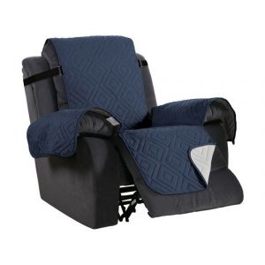 Housse de fauteuil inclinable r&eacute;versible et imperm&eacute;able, bleu marine, taille S - Neuf