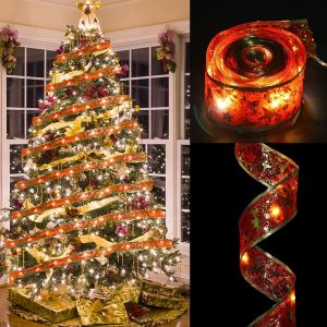 Trahoo-4m/13ft Led Guirlandes Lumineuses &Agrave; Ruban Brillantrouge Guirlande Lumineuse De No&euml;l Pour Nouvel An F&ecirc;te Mariage D&eacute;co De Sapin No&euml;l Ext&eacute;rieur Int&eacute;rieur - Neuf