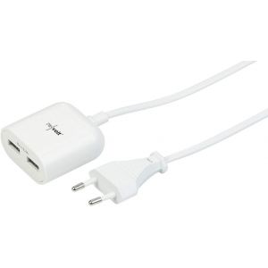 Adaptateur Secteur 2,4 A Smart Power Avec 2 Ports Usb - 150 Cm - Neuf