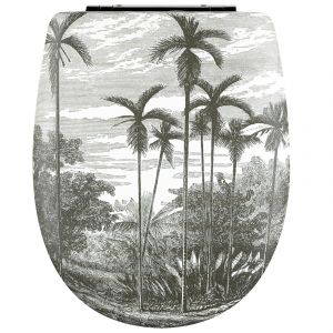 Abattant easy clip avec descente assist&eacute;e esprit exotique - Neuf