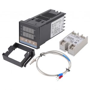 Hjlian Thermostat Pid, Controleur De Temperature Numerique 0-400 ¡Ãc Avec Relais Thermocouple, Ac 100-240 V, 40 A - Neuf