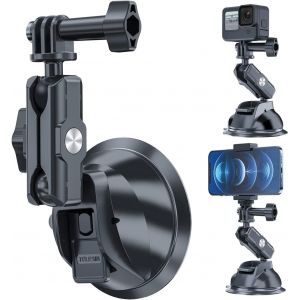 Support De Ventouse Pour Gopro Hero 13 12 11 10 9 Insta360 X5 X4 Dji Osmo 360/Action 5 4 Pocket Iphone Android,Support De Tableau De Bord De Fen&ecirc;tre De Pare-Brise,Accessoires Cam&eacute;ra D'action - Neuf
