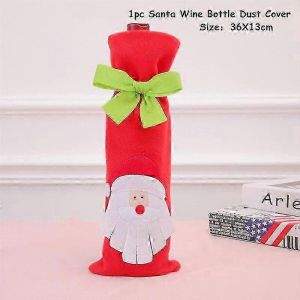 Jianghuo De No&euml;l Bouteille De Vin Couvert De Poussi&egrave;re De D&eacute;coration De No&euml;l Pour Le D&icirc;ner &Agrave; La Maison, D&eacute;cor De Cadeau De No&euml;l D&eacute;coration D'arbre De Nouvel An - Neuf
