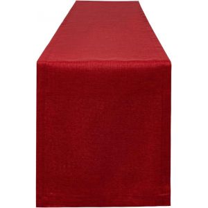 Sjzg-Nappe Moderne Lavable En Lin Rouge Nappe Restaurant F&ecirc;te Vacances D&eacute;coration Nappe Imperm&eacute;able (Rouge, 30 X 120 Cm) - Neuf