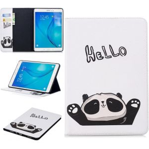 Tablet &Eacute;tui pour Samsung Galaxy Tab A/SM-T550 / T555 (9,7 Pouces) PU Cuir Couverture Magn&eacute;tique Housse Panda Say Hello Motif Stent Fonction Flip Cuir pour Galaxy Tab A 9,7 - Neuf