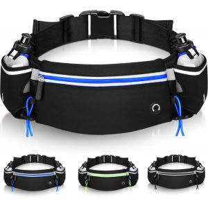 Ulteronixshop-Ceinture Hydratation Running Bleu +2 Gourdes 175ml Incluses &iquest;Marque Francaise&iquest; Fluorescent Homme Femme Sac Banane Trail Footing Accessoire &iquest;Garantie &Agrave; Vie&iquest; Porte-Bidons Course Porte Gou - Neuf