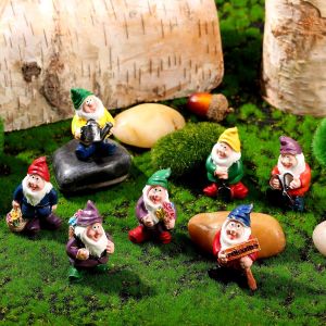 Mevronisshop-7 Pi&egrave;ces Statues De Gnomes De F&eacute;e En R&eacute;sine Miniature Statue De Mini Gnome De Jardin De F&eacute;es Pour D&eacute;coration De Table Et Jardin Pour Vacances Et Festival Parents Amis Et Enfants - Neuf