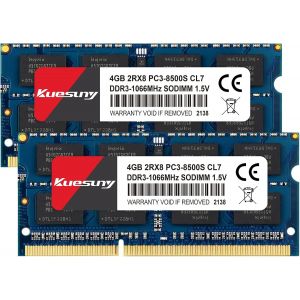 Compatible with Apple 8GB Kit (2x4GB) DDR3 PC3-8500 1066MHz Memory Upgrade for iMac 20 inch /21.5 inch/24 inch /27 inch, MacBook Pro 13 inch/ 15 inch/ 17 inch, Mac Mini 2009 2010 - Neuf