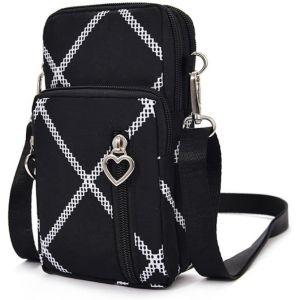 Petit Sac Téléphone Portable Femme, Femme Portefeuille, Sac À Bandoulière En nylon, sac à bandoulière pour téléphone portable, bandoulière réglable et détachable, Épaule Portefeuille¿ - Neuf