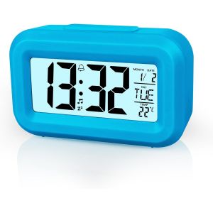 KAL-Réveil Digital,Réveil Numérique Réveil Digital À Piles Réveil Lcd Digital Miroir Grand Ecran Avec Température Date Clock 2 Alarme,Pour Maison Bureau - Neuf