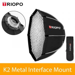 Boîte À Lumière Octogonale K2 À Dégagement Rapide,Monture Bowens + Grille En Nid D'abeille,Boîte Souple Extérieure Pour Flash - Type Inlcude Gird-55cm Softbox - Neuf