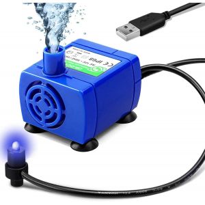 Pompe De Fontaine &Agrave; Chat Chien Fontaine &Agrave; Boire En Acier Pour Pompe De Remplacement Silencieuse Pompe &Agrave; Eau Chiens De Compagnie Avec Veilleuse Led - Neuf