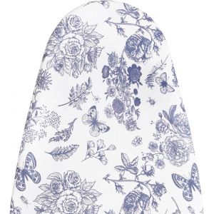 MEVRONISSHOP-Housse de Planche &agrave; Repasser 125x45 cm, &eacute;paisse avec Rembourrage en Feutre de 6 mm, Cordon de Serrage r&eacute;glable, Fermeture Auto-agrippante, imprim&eacute; Floral et Papillons - Neuf