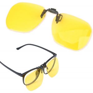 Clip Lunettes Conduite De Nuit Pour Lunettes, Surlunettes Avec Verres Jaunes Hd, Léger Et Confortable, Homme Et Femme, Réduit La Fatigue Oculaire - Neuf