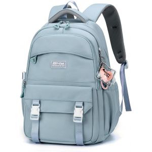 Sac à dos d'écolier pour fille,28 l,grand sac à dos pour adolescent,imperméable,simple et élégant pour filles de 10 à 18 ans,sac à dos décontracté avec pendentif[T849] - Neuf