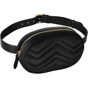 SJZG-Sac Banane Femme Chic, Cuir Pu Imperm&eacute;able Sacs Banane Ville Mode Noir Sacoche Banane Pour Femme Shopping Soir&eacute;e Voyage Randonn&eacute;e - Neuf