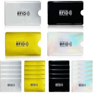 TRAHOO-Lot de 24 Porte-Cartes RFID, Bloqueurs RFID, Multicolores, Porte-Cartes, Protection de Cartes, Prot&egrave;ge Carte Bancaire, Anti-vol pour Homme et Femme, Couleur, Portefeuille - Neuf