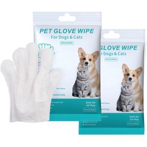 Jgd-Gants De Nettoyage Pour Animaux De Compagnie - Chien Et Chat - Gants Lavants (Visage, Oreilles, Yeux, Pattes) Pour Soin Quotidien Et Voyages - Sans Rin&ccedil;age - Neuf