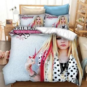 Parure De Lit Avril Lavigne, Ensemble De Literie Exquis, Housse De Couette, Ensemble De Literie, Cadeau D'anniversaire Pour Filles - Neuf