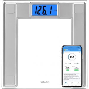 250kg Pèse-Personne Électronique Avec Poids Et Bmi, Balance Pese Personnes Connectée Bluetooth, 8mm En Verre Trempé Avec Plate-Forme Extra-Large, Argent - Neuf