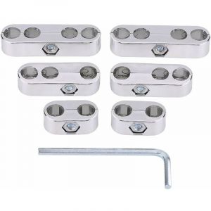 ((Accessoires Non Originaux) Argent) Kit Séparateur De Fil De Bougie D'allumage De Moteur 7 Mm/8 Mm Support De Fil De Bougie D'allumage De Moteur - Neuf