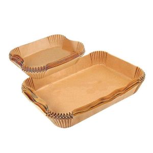 Revêtements de friteuse à air,revêtements en papier sulfurisé pour friteuse à air double - Neuf