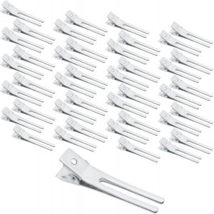 40 Pi&egrave;ces Pince Cheveux M&eacute;tal Pince Crocodile Cheveux Alligator Barrette 5,5cm Pinces &Agrave; Bec Canard Clips Pince Locks Pince Cheveux Coiffeur Pour Femmes Filles Coiffure Maquillage(15 Couleurs) - Neuf