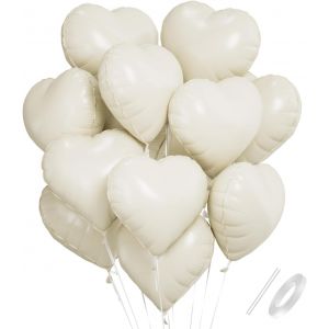 AYUHR-Ballon Coeur Rose, 18 Inch Ballon Mariage Forme de Coeur, Ballons de Fleuret Coeur Hélium Rose Clair Décoration Romantique pour Anniversaire, Douche de bébé, Mariage, Valentine - Neuf