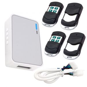 Moteur tubulaire Porte Roulante Télécommande Porte De Volet De Garage 433Mhz Controleur Porte Ensemble De Récepteur Sans Fil, Controleur De Moteur + 4 Télécommandes - Neuf