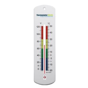 Taille L 240 Mm Thermomètre Mural Serre De Jardin Home Office Pièce Code Couleur Zones Utilisation Intérieur Ou Extérieur - Neuf