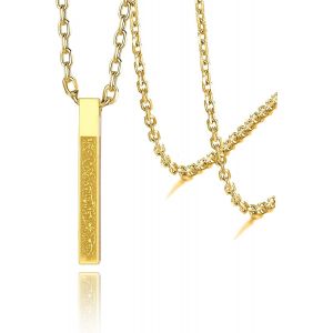 Kal-Islamique Ayatul Kursi Collier Pour Femmes Hommes Allah Arabe 3d Bar Collier Coranique Musulman Coran Acier Inoxydable/Cuir Chaîne Collier Islam Eid Islamique Cadeau - Neuf