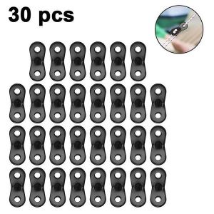 Tendeurs De Tente Bran En Alliage D'aluminium, Lot De 30 &iquest; Durables, L&eacute;gers Et R&eacute;glables, Pour &Eacute;quipement De Plein Air &iquest; Rouge, Noir, Argent - Neuf