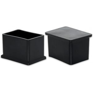 Lot De 8 Embouts De Protection Pour Pieds De Chaise En Pvc,Flexibles,Rectangulaires,3,0 X 5,0 Cm,30 X 50 Mm,Noir - Neuf